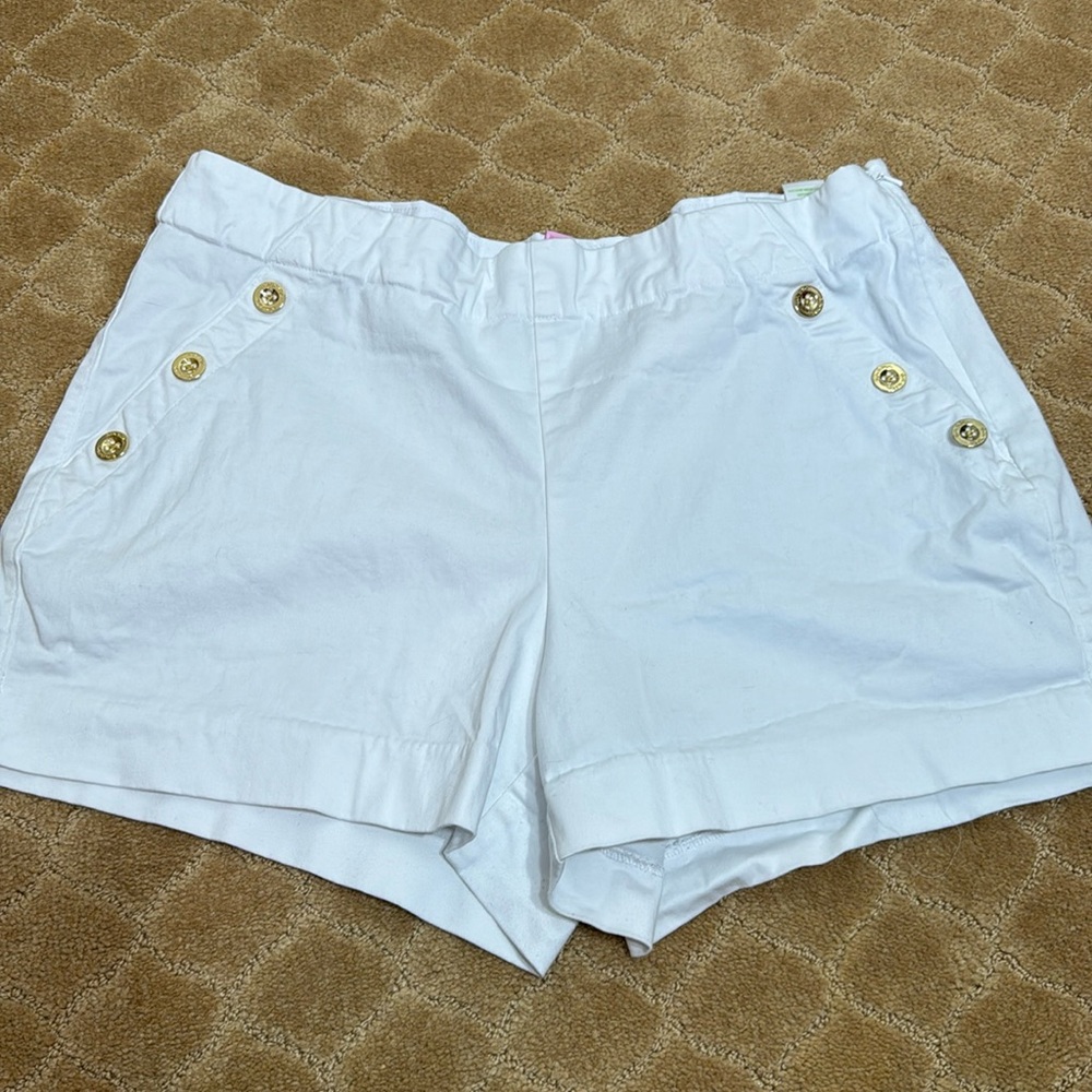 Nautical White & Gold Shorts